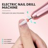 GAOY Electric Nail Drill, USB Electric Nail File for Acrylic and Gel Nails, Portable Efile with Nail Drill Bits, Manicure Pedicure Tools for Home Salon, Pink
