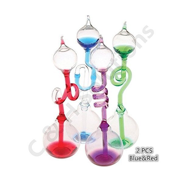 C&H Solutions Colorful Office Thinking Hand Boiler, Glass Science Energy Transfer, Children Science Experiment, Love Birds Color Meter Hand Boiler, 2 Pcs (Blue&Red)