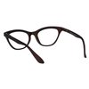 SA106 Womens Bling Rhinestone Plastic Cat Eye Horn Rim Powered Reading Glasses Brown 1.5