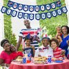 Levfla Veterans Day Party Banner USA Patriotic Party Decorations Memorial Day 4th of July Gathering Supplies American Flag Party Favors