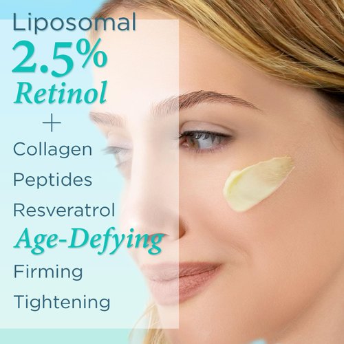 Ebanel 2.5% Retinol Face Moisturizer Cream with Collagen Peptides, Vitamin C, Hyaluronic Acid, Niacinamide, Anti Aging Wrinkle Night Cream, Brightening Neck Firming Cream for Face