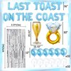 JeVenis Last Toast On The Coast Balloon Banner Beach Bach Balloon Beach Bachelorette Party Decorations Coastal Bach Party Supplies