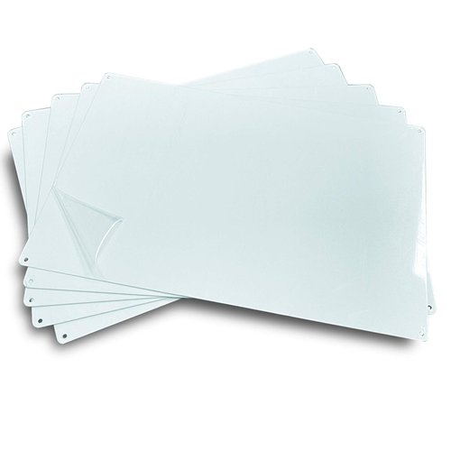 Ebamaz Aluminum Metal Signs Sublimation Blanks 8X12X0.026 Inch Nameplates for Heat Transfer Press UV Print 4 Drilled Holes 5PCS (Pearl White) 20X30 CM