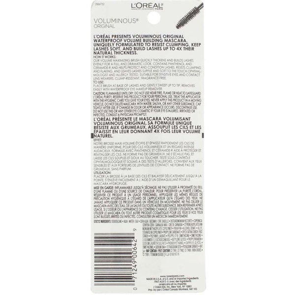L'Oreal Voluminous Waterproof Mascara Waterproof Black Brown #365