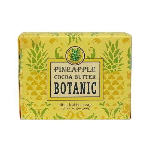 Greenwich Bay Trading Company Shea Butter Soaps with Essential Oils and Natural Extracts 10.5 ounce Block Soap Bar (Pineapple Cocoa Butter)