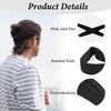 Knotted Wide Men Hair Ties for Men Buns Curly Thick Dense Hair- 10Pcs Guys Scrunchy Hair Ties Elastic Hair Ties Hair Elastics Bands Ponytail Holders Hair Accessories for Men Women Party Favors Gifts