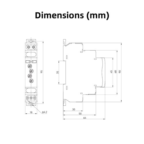 CNAODUN Cyclic Time Delay Relay Digital Display Dual Outputs HYCRT8S-J2 AC/DC 24-240V Button Adjustment Cycle Time Relay DIN Rail Mount Type