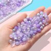760pcs Lavender Glass Beads for Jewelry Making Kit, 8MM Crystal Round Assorted Beads with Ocean Beads and Seed Beads for Bracelets Making, DIY Bead Assortments