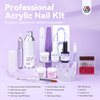 Saviland Acrylic Nail Kit with Nail Drill - Professional Use Only Acrylic Powder and Liquid Set Nail Tools Kit Acrylic Set with Acrylic Nail Brushes for Acrylic Nails Application Home DIY