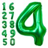 40 Inch Giant Green Number 4 Balloon, Helium Mylar Foil Number Balloons for Birthday Party, 4th Birthday Decorations for Kids, Anniversary Party Decorations Supplies (Green Number 4)