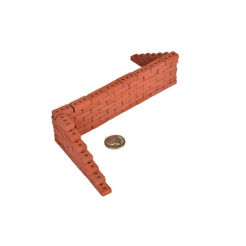 Acacia Grove Real Mini Red Bricks, 1/12 Scale (500 Pack)