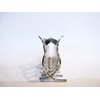 Generic Shiny silver textured metal hair claw clip for medium fine hair