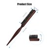 Boar Bristle Teasing Hair Brush, 100% Pure Boar Bristle Curl Training Hair Brush with Rat Tail Handle Comb for Thin Thick Hair to Create Volume and Smooth