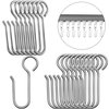 Metal Curtain Track Hooks S Shaped Small Curtain Hooks Metal Drape Wire Hooks for Ceiling Curtain Drape Track