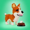 Ulanlan Adult Building Sets, Bricks Corgi, Micro Bricks Dog Animal Building Toy Bricks Dog for Dog Lover, Women, Girl 14+, Teens or Adult, 1380 Pieces (JX004)