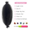 Marley Twist Braiding Hair Afro Twist Hair Natural Springy Afro Twist Hair for Faux Locs Spring Twist Hair Kinky Braiding Hair Extensions for Women. (2#, 14Inch(Pack of 3))