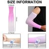 2-Pairs Arm Sleeves for Men and Women - Tattoo Cover Up - Cooling Sports Sleeve - White & Pink