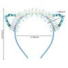 WHAVEL Cat Ears Headband 8 PCS Cat Ears Shiny Sequin Cat Ears Cute Cat Headband