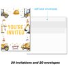 Soiceu Construction Birthday Party Invitations with Envelopes Set of 20 Construction Dump Truck Boy Birthday Party Invites Fill in Blank