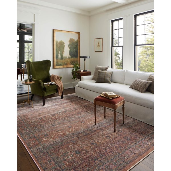 LOLOI Jean Stoffer Bradbury Collection BRU-06 Sunset/Multi 18'' x 18'' Sample Rug