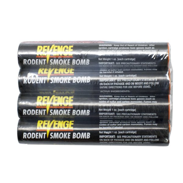 Bonide (BND61110) - Revenge Rodent Smoke Bombs, Mole and Gopher Killer, Poison, Repellent, Trap, Pack of 4