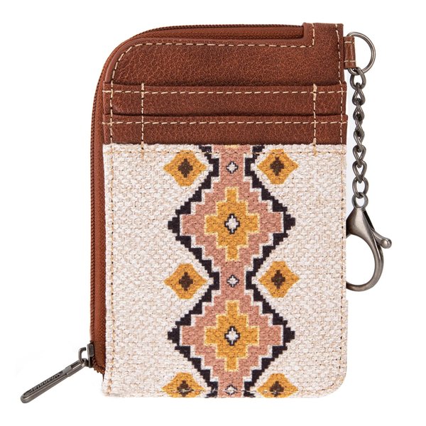 Montana West Wrangler Card Wallet for Women Boho Aztec Credit Card Holder with Zipper Pocket