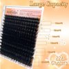 Fluffy Lash Clusters 10-20mm Thick 200D Cluster Eyelash Extensions 224 Pcs D Curl Volume Eyelash Clusters 3D Natural Lash Clusters False Eyelashes DIY at Home, by Anforlin
