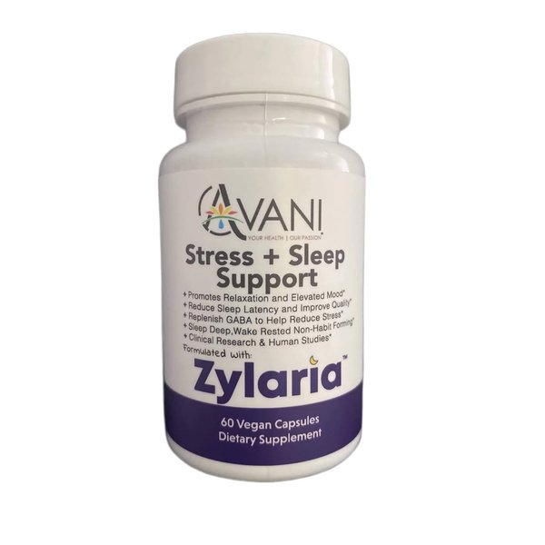 Avani Health - Zylaria Plus Sleep Support - zZz Sleep Aid and Adrenal Fatigue Supplement - Fall Asleep Faster and Wake Up Less During The Night + 20:1 Valerian Root Extract - 60 Vegan Capsules