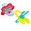 Nuby Chewbies Silicone Teether (2 Count Yellow/Aqua, Red/Aqua)