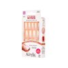 KISS Salon Acrylic Press On Nails, Nail glue included, 'Strong Enough', White, Long Size, Coffin Shape, Includes 28 Nails, 2g Glue, 1 Manicure Stick, 1 Mini File