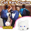 White Cat Stuffed Animals, Kawaii Cat Plushies for Girls and Boys, Soft Cats Mini Plush Toy Keychain, Fun Cuddly Plush Toys for Kids, Stuffed Animal for Birthday Gifts, Kids Prizes