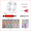 40 Pcs Nano Bubble Tape Kit with Balloon Inflator, Double Sided Tape Plastic Bubbles Balloon, Elastic Nano Bubble Tape DIY Craft Kit for Girls, Boys, Kids Party Favors and Novelty Toys
