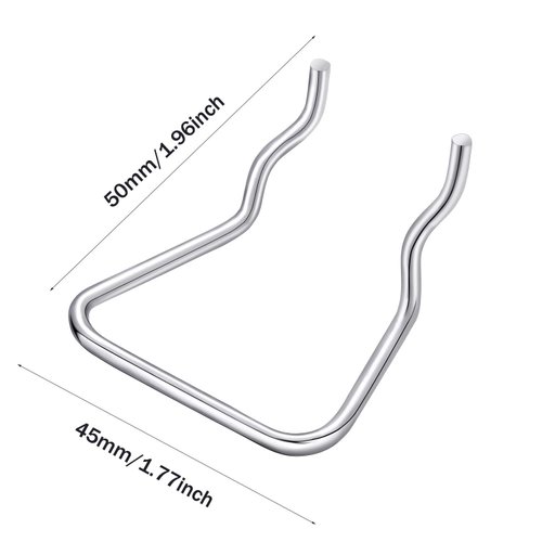 Pegboard Plier Holders, Stainless Steel Double Loop Pegboard Hooks Accessories Shelving Display Organizer Hooks for Shop Store Supermarket (30 Pieces)