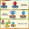 MOONTOY Car Toys for 1+ Year Old First Birthday Gifts for Boys,Press and Go Car Toys Baby Animal Racing Cars for Toddlers 1-3,Push Go Friction Car Toys Toys 12-18 Months Toddler Toys for One Year Old
