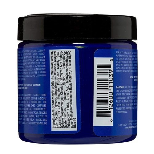 MANIC PANIC Rockabilly Blue Hair Dye – Classic High Voltage - (3PK) Semi Permanent Hair Color - True Neutral Blue - For Dark & Light Hair - Vegan, PPD & Ammonia Free - For Coloring Hair on Men & Women