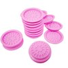 Honbay 100PCS Disposable Plastic False Eyelashes Glue Holder Eyelash Extension Glue Pallet Pads for Nail Art or Tattoo Ink (pink)