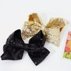 1PCS 8 Inch Big Sequin Hair Bows for Girls Alligator Clips Sparkly Glitter Hair Accessories for Little Teen Toddler Girls Kids (Gold)