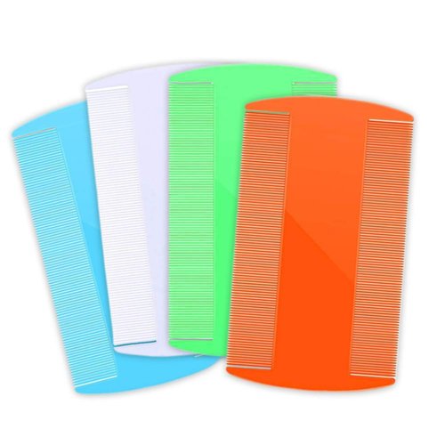 SKYPIA 4 Packs Flea Comb for Dogs Tick Comb Flea Comb for Cats Lice Comb Dandruff Comb Kitten Flea Comb Hair Lice Comb Fine Tooth Hair Combs for Puppy Flea Comb for Kitten Dog Grooming Comb