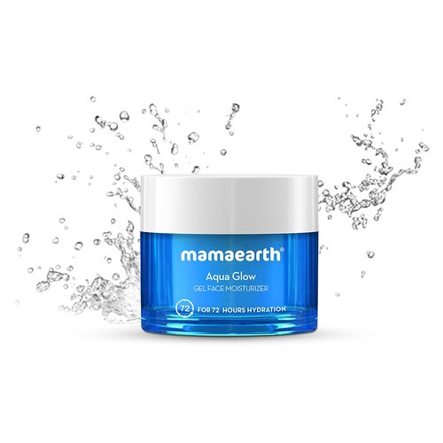 MAMAEARTH Aqua Glow Gel Face Moisturizer | for 72-Hour Hydration | Keeps Skin Fresh & Plump | Water Based Lightweight Gel Formula | 3.38 Fl Oz (100ml)