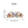 Lawie 4 Pack Luxury Butterfly Jeweled Crystal Rhinestone Glitter Sparkly Metal Hair Barrettes Snap Clips Hairpins Hairgrip Thin Thick Bun Twist Holder Hair Accessories for Women Girl