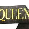 NAUXIUDSJS Birthday Queen Sash, Birthday Sash for Women, Glitter Black Sash Foil Letter, Party Favors Supplies Decorations for 18th 21st 30th 40th 50th 60th 70th 80th or Any Bday Party,Black