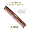 Kent 2T 6 Inch Double Tooth Hair Dressing Comb, Fine and Wide Tooth Dresser Comb For Hair, Beard and Mustache, Coarse and Fine Hair Styling Grooming Comb for Men, Women and Kids. Made in England