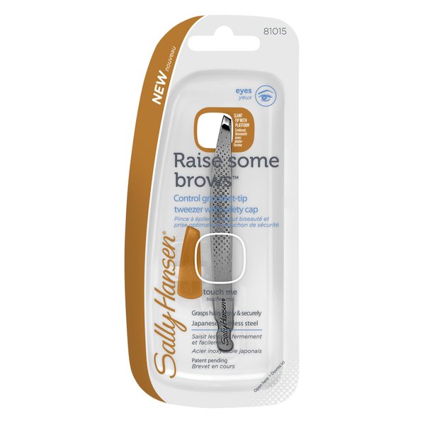 Sally Hansen Beauty Tools, Raise Some Brows-Slant Tip Tweezer with Platform (Pack of 2)