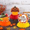 Thanksgiving Table Decorations Centerpieces, 9PCS Vivid, Double-sided Honeycomb Centerpieces for Party Supplies