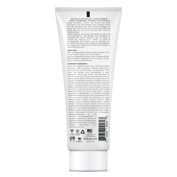 HAIRtamin Shampoo and Conditioner Set - Paraben & Sulfate Free, Volumizing & Moisturizing, Natural Biotin Shampoos and Conditioners, Gentle Moisturizer on Curly & Color Treated Hair