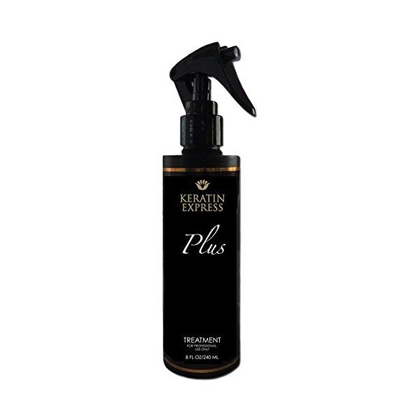 Keratin Express Plus 8 fl oz Smoothing Treatment Professional Hair Treatment up to 12 weeks. Do not use it on Pregnant Women, Children and Nursing. This product contains Formaldehyde.