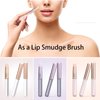 UNIMEIX 3 Pack Lip Blending Brush with Lid, Round Head Lipstick Smudge Brush Spot Concealer Brush Professional Lip Gloss Applicators for Lipstick Gloss Creams