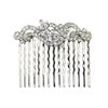 Faship Gorgeous Clear Rhinestone Crystal Small Floral Hair Comb