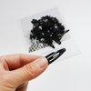 MJIYA 50 Pack Clips for Hair, Black 1.2 Inch Barrettes Women Metal Snap Hair Clips Accessories