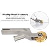 Hot Air Welding Gun Weld Nozzle with Rollers, 304 Stainless Steel Alloy Speed Welding Nozzles Replacement Heat Gun Tips Suitable for 3mm/4mm/5mm Welding Wire, 5mm Standard Weld Tip